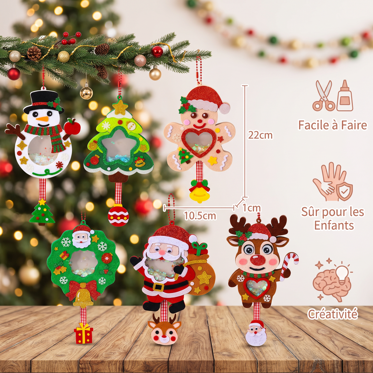 Kit DIY de Décoration de Noël Shaker pour Enfants