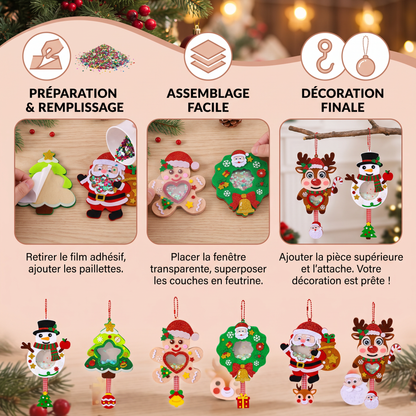 Kit DIY de Décoration de Noël Shaker pour Enfants