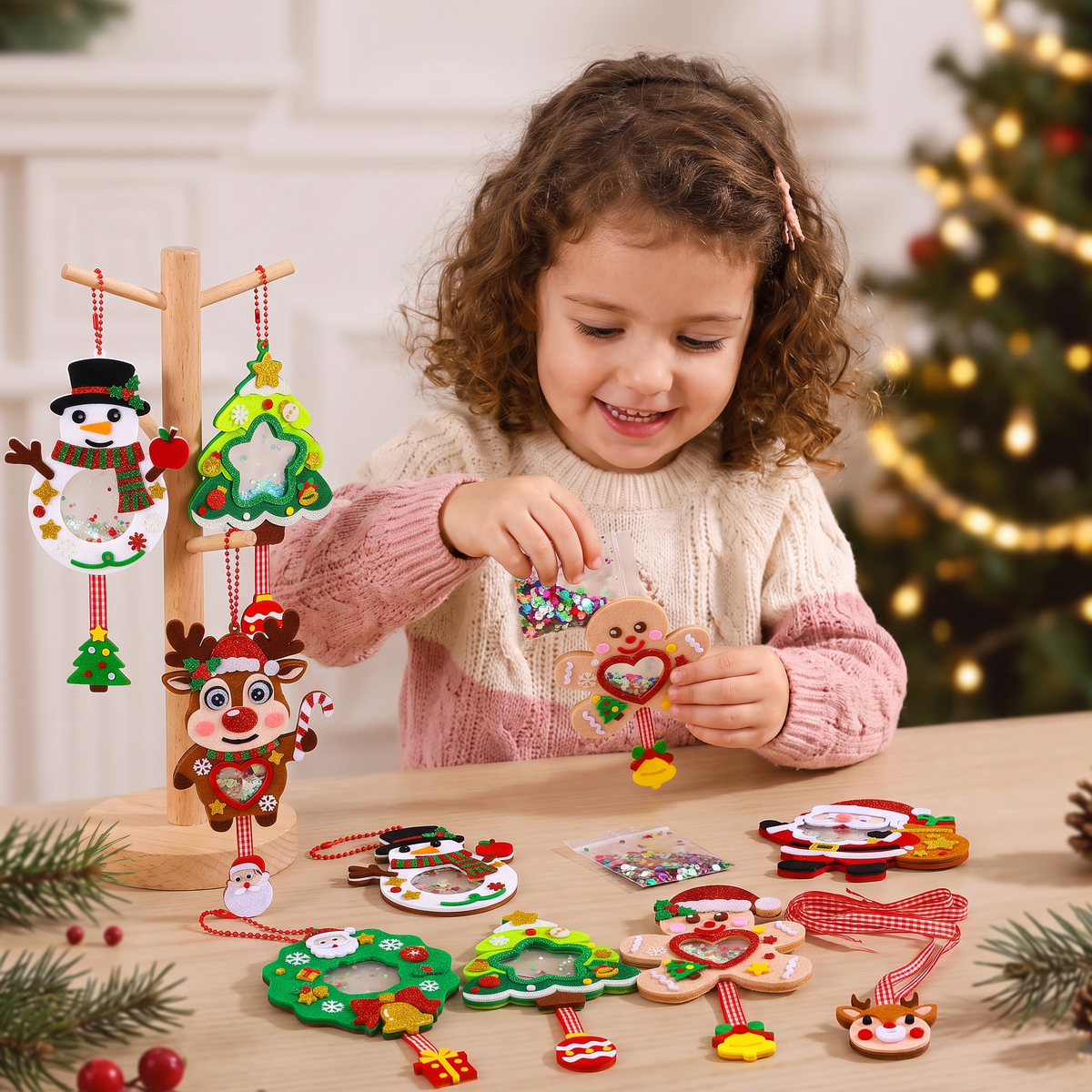 Kit DIY de Décoration de Noël Shaker pour Enfants