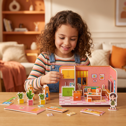 Kit DIY 3D pour Construire une Salle de Jeux – Puzzle Éducatif et Kit de Loisirs Créatifs