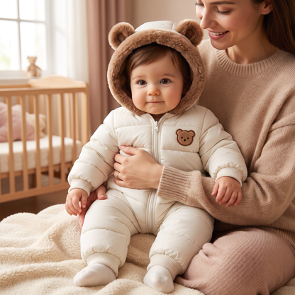 Body Bébé Ours – Combinaison Chaude Doublée en Polaire