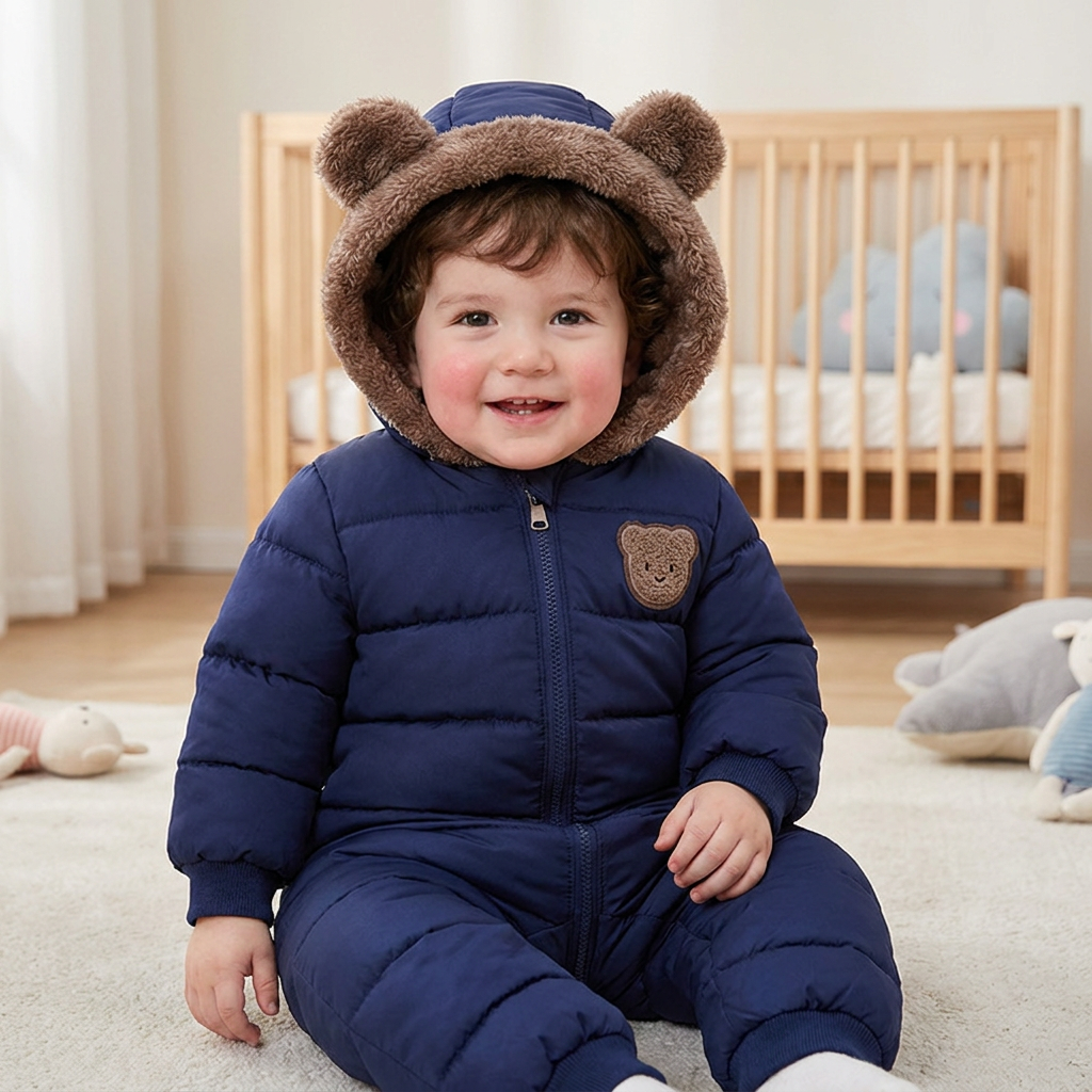 Body Bébé Ours – Combinaison Chaude Doublée en Polaire