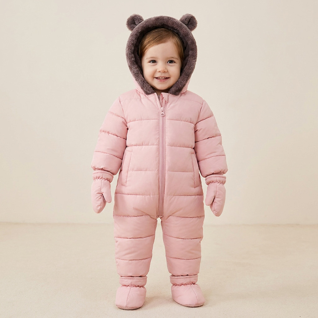 Body Bébé Ours – Combinaison Chaude Doublée en Polaire