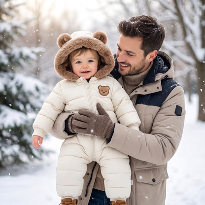 Body Bébé Ours – Combinaison Chaude Doublée en Polaire