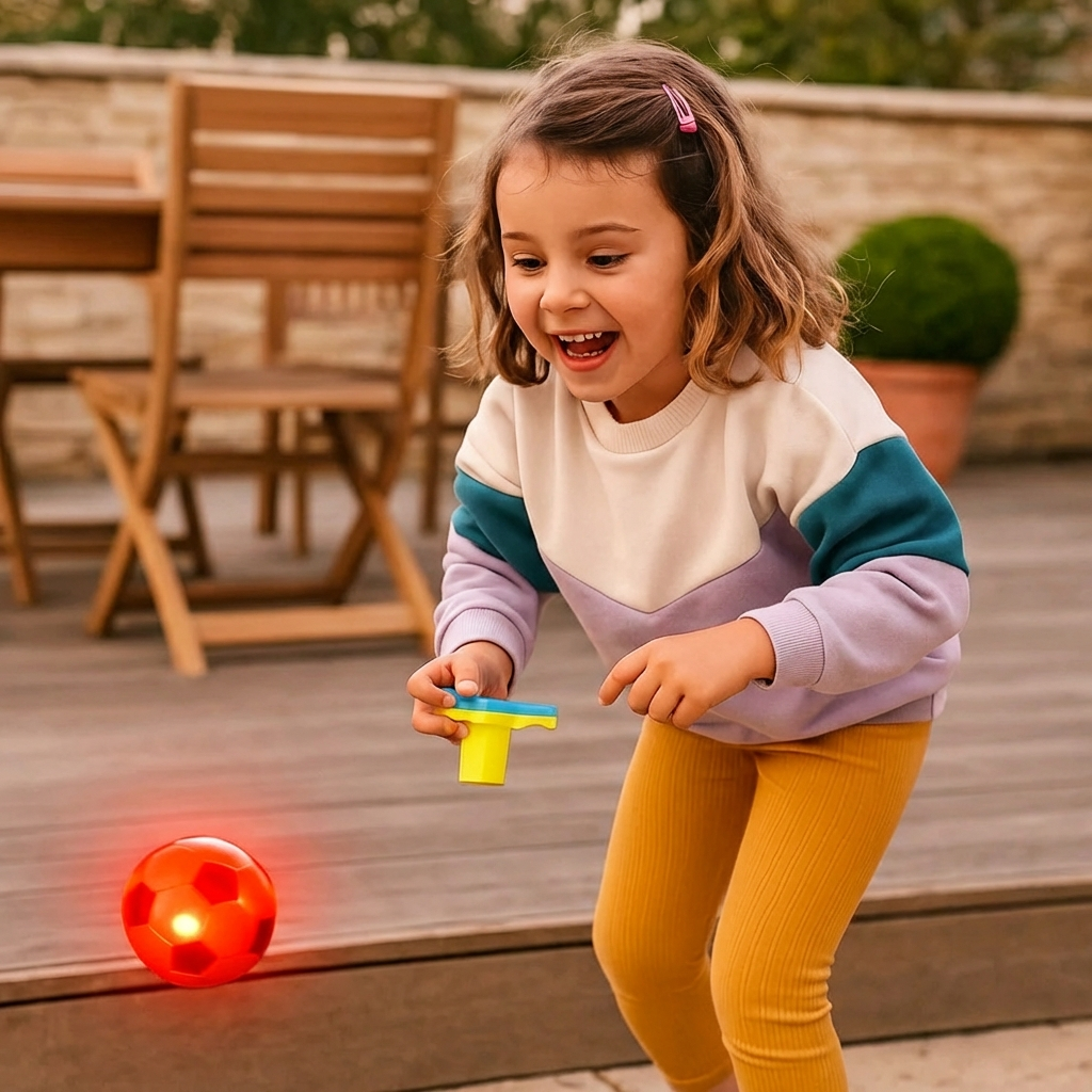 Toupie football lumineuse LED