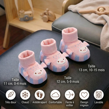 Chaussons-Bas Bébé Tout Doux – Chauds, Antidérapants & Confortables