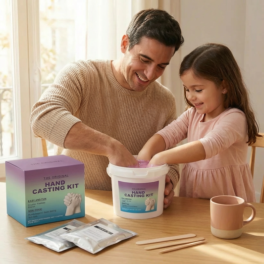 Kit d’Empreintes de Mains pour Familles et Couples – Kit Souvenir 3D en Plâtre