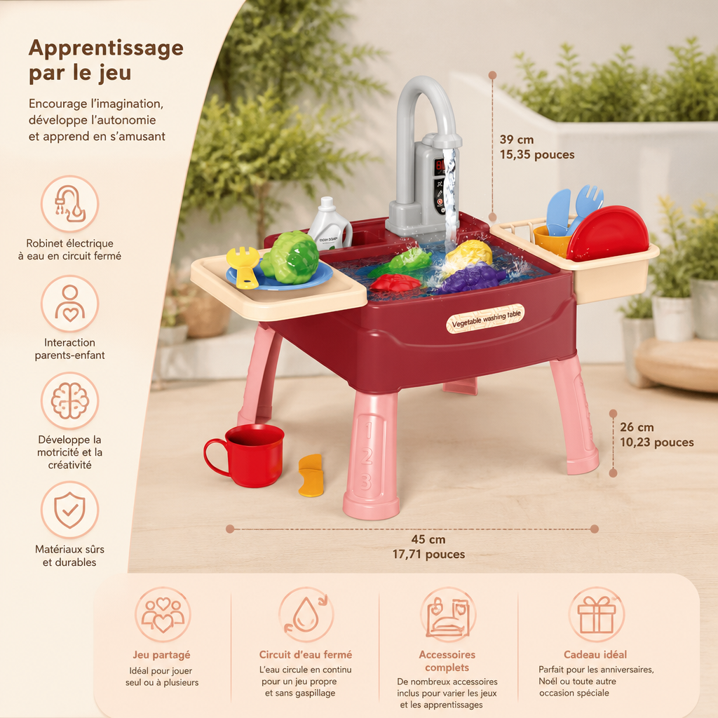 Water Wonder – Cuisine Jouet avec Robinet Magique à Eau