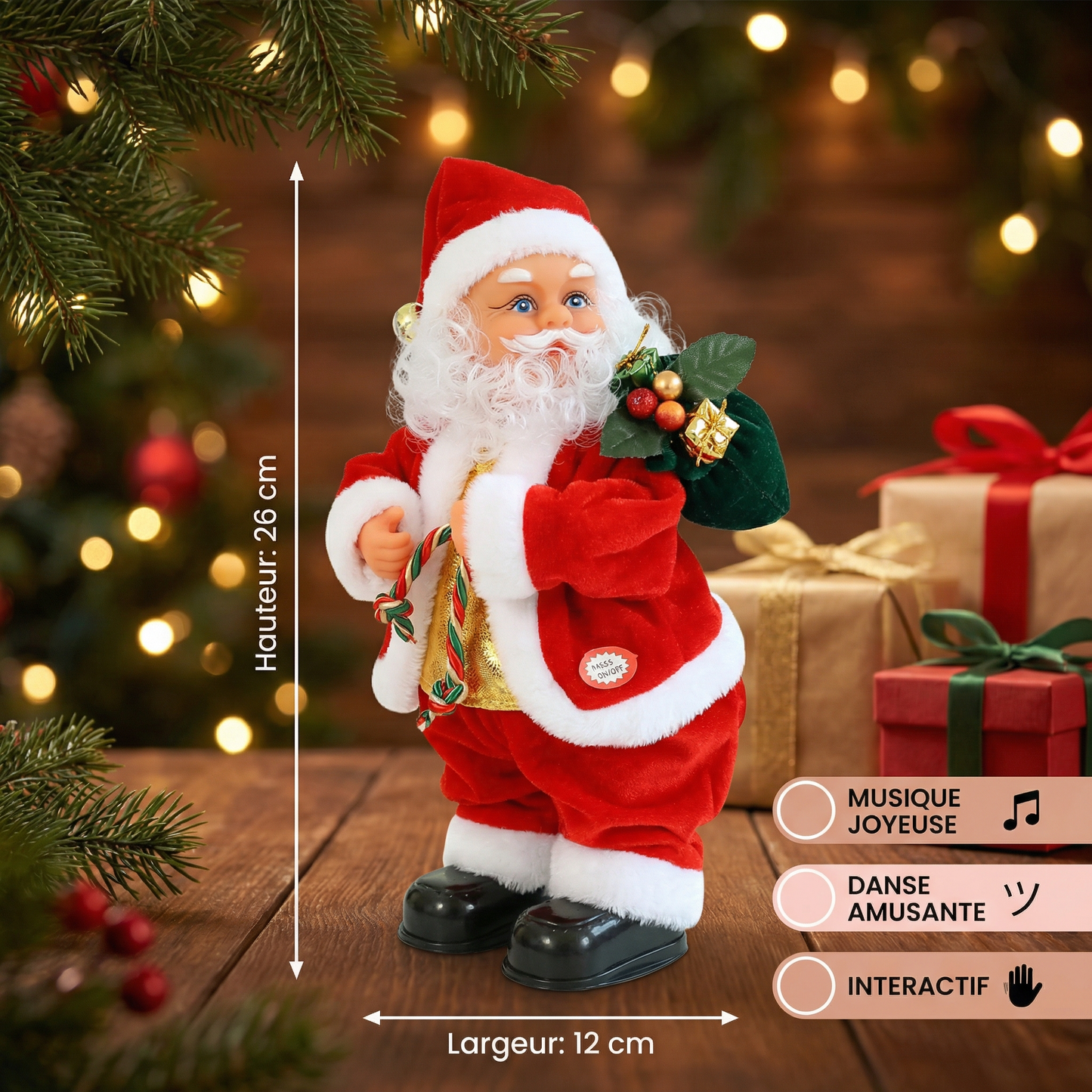 Jouet pour enfants père noël dansant