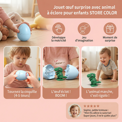 Jouet œuf surprise avec animal à éclore pour enfants