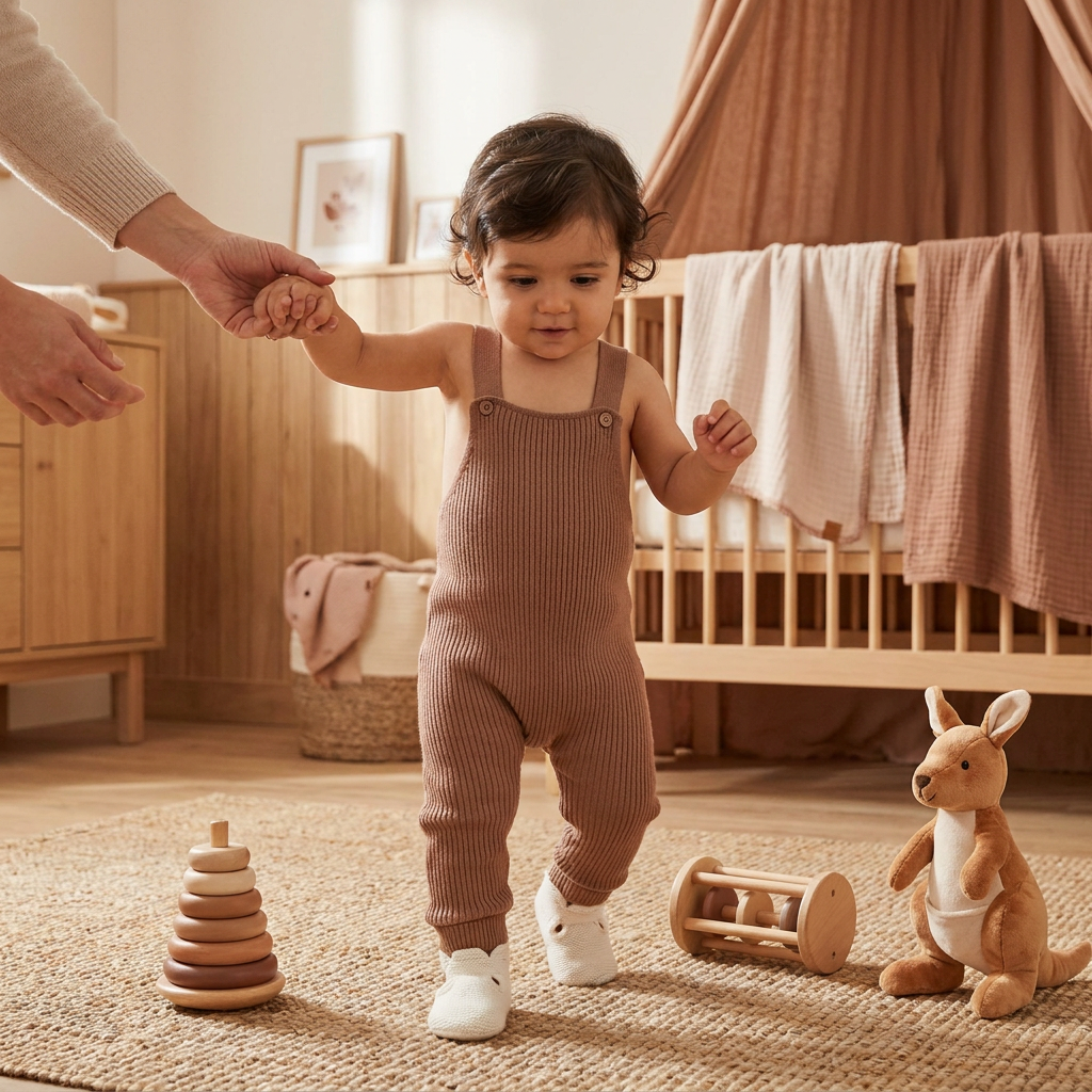 Bottes d’hiver pour bébé doublées en polaire avec semelles souples antidérapantes