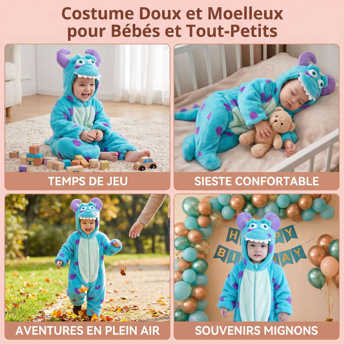 Costume Doux et Moelleux pour Bébés et Tout-Petits