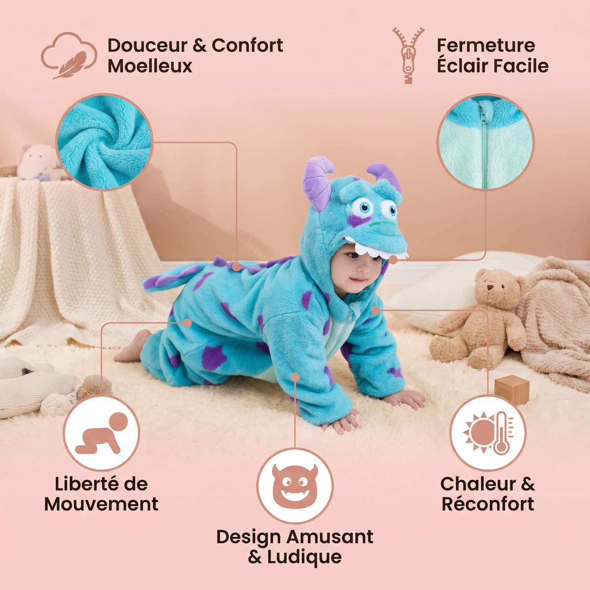 Costume Doux et Moelleux pour Bébés et Tout-Petits