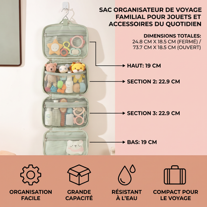 Sac Organisateur de Voyage Familial pour Jouets et Accessoires du Quotidien