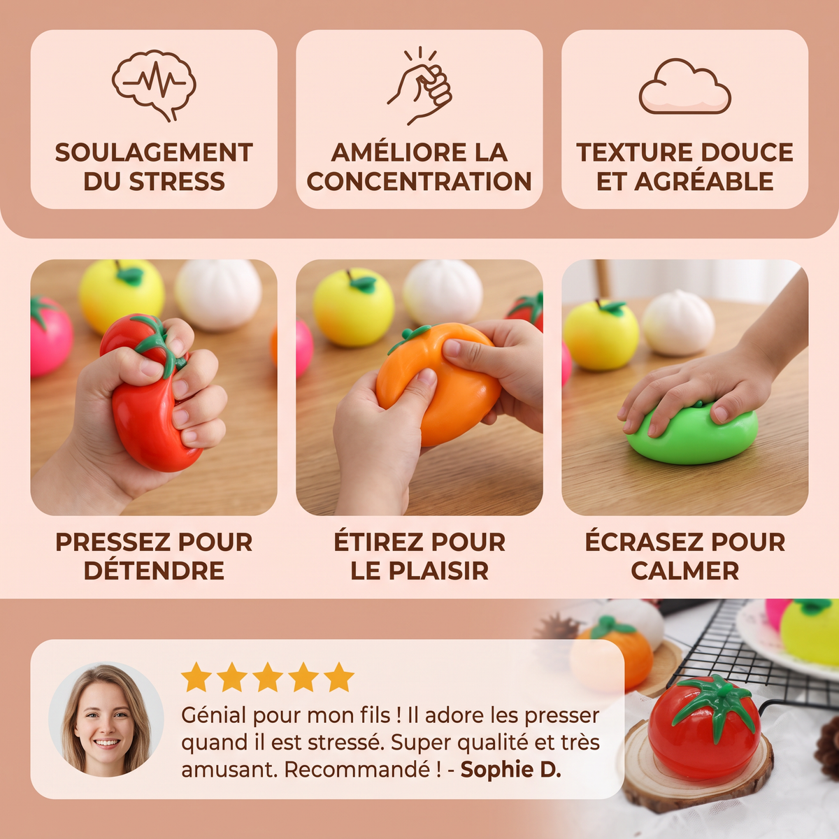 Jouet Antistress Squishy en Forme d’Aliment