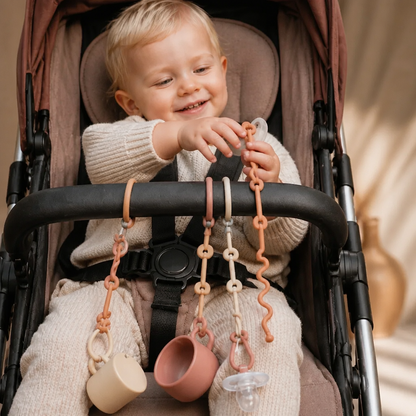 Attache en silicone pour bébé avec protection anti-perte – pour sucettes et jouets (5 pièces)