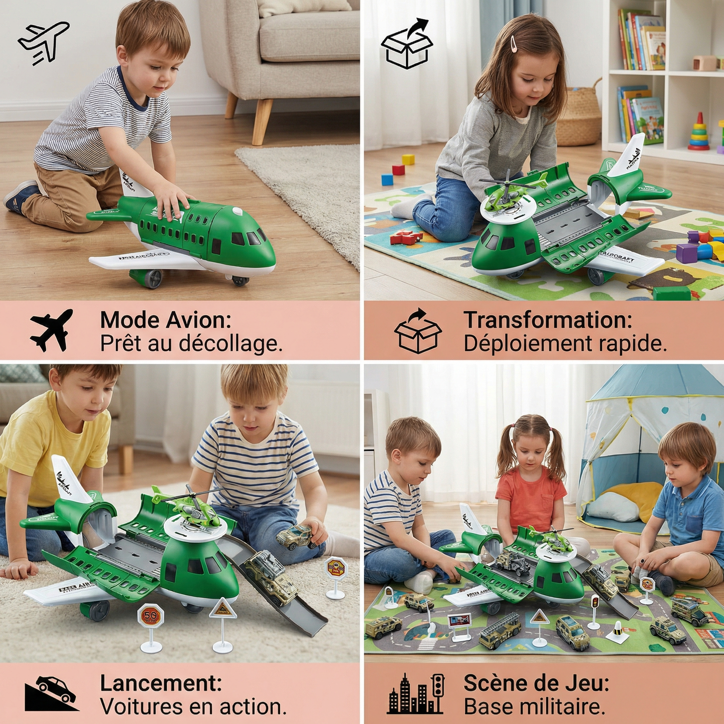 Ensemble de jeu avion & véhicules
