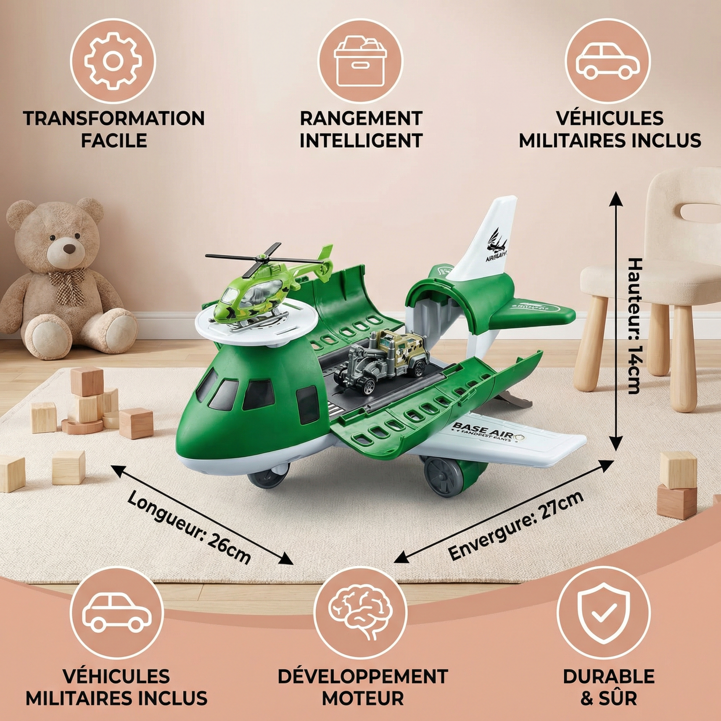 Ensemble de jeu avion & véhicules