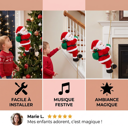 Jouet Père Noël Grimpant