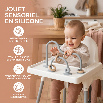 Jouet sensoriel en silicone pour bébé – jeu éducatif à ventouse pour table et chaise haute