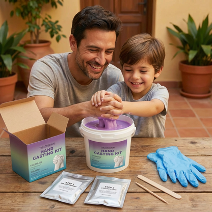Kit d’Empreintes de Mains pour Familles et Couples – Kit Souvenir 3D en Plâtre