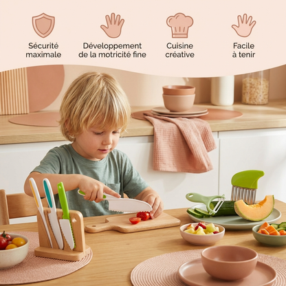 Set de Cuisine Sûr - pour les Petits Cuisiniers Gourmets