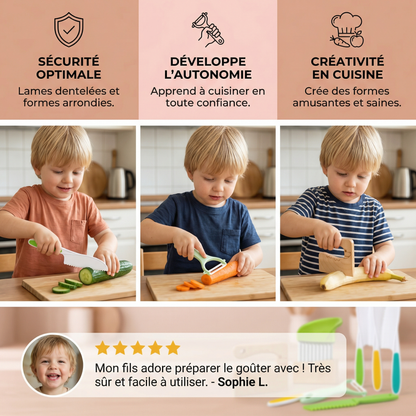 Set de Cuisine Sûr - pour les Petits Cuisiniers Gourmets