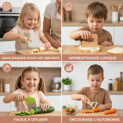 Set de Cuisine Sûr - pour les Petits Cuisiniers Gourmets