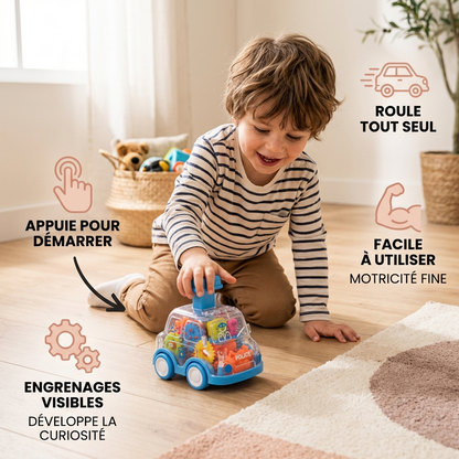 Appuie et pars – Voitures à engrenages