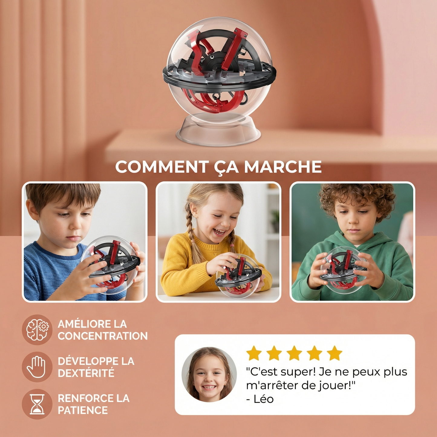 Boule labyrinthe 3D