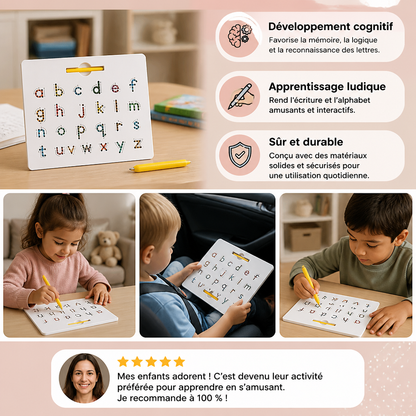 Tableau Éducatif d'Écriture à Billes Magnétiques