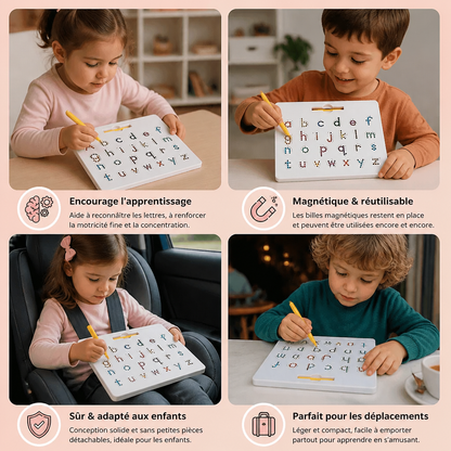 Tableau Éducatif d'Écriture à Billes Magnétiques