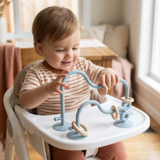 Jouet sensoriel en silicone pour bébé – jeu éducatif à ventouse pour table et chaise haute