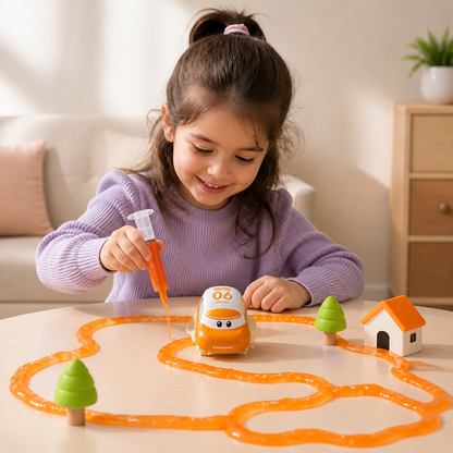 Set Piste de Course Slime Magique – Aventure DIY avec Voiture Électrique