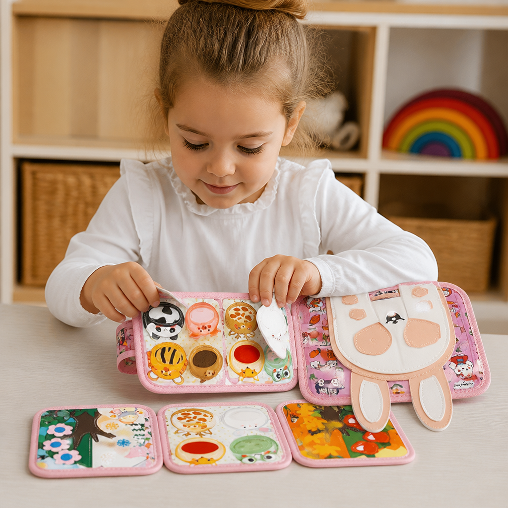Livre Sensoriel Montessori à Toucher et à Découvrir pour Tout-Petits