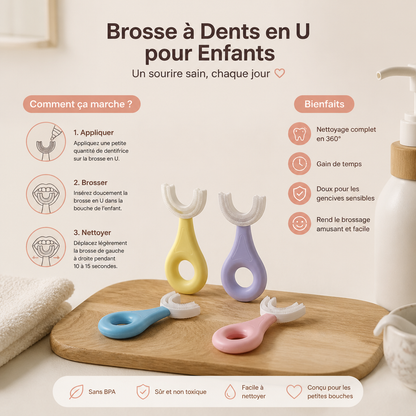 Brosse à Dents en U pour Enfants