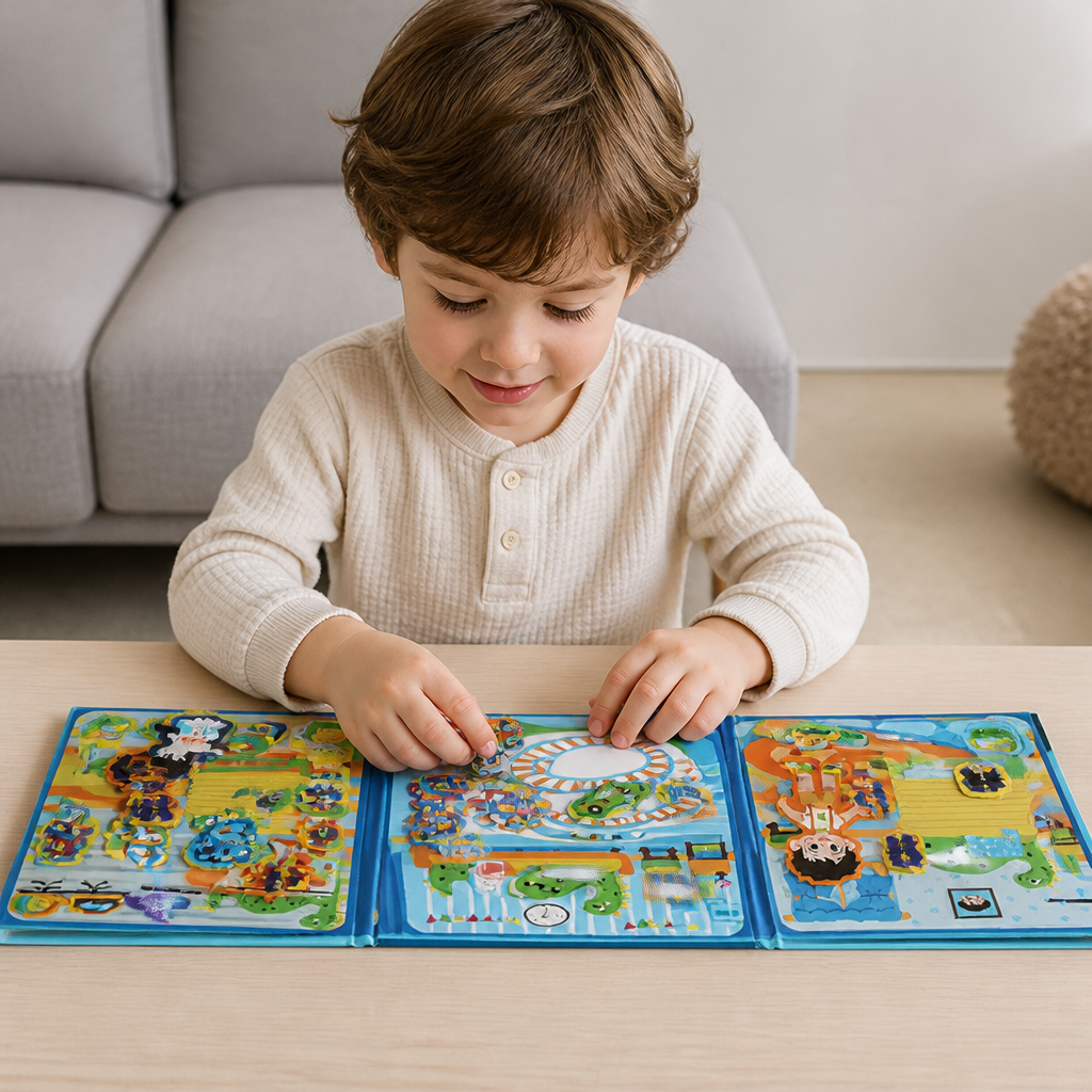 Livre Magnétique Montessori Silencieux – Jeu Créatif d’Habillage et de Mise en Scène