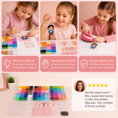 Set Premium de Perles à Repasser avec Outils de Loisirs Créatifs – Kit DIY d’Art et de Création