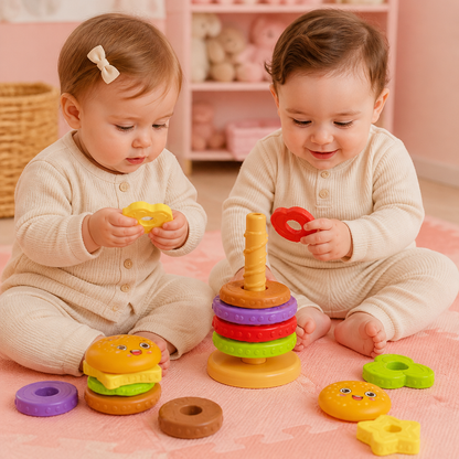 Jeu d’empilement de burgers rotatif interactif