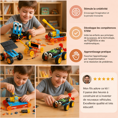 Kit de construction de véhicules STEM DIY 5-en-1 pour enfants