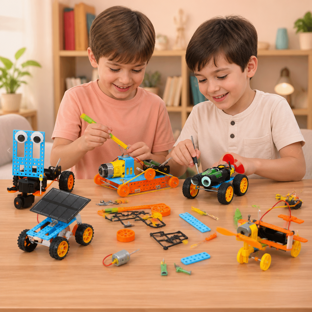 Kit de construction de véhicules STEM DIY 5-en-1 pour enfants