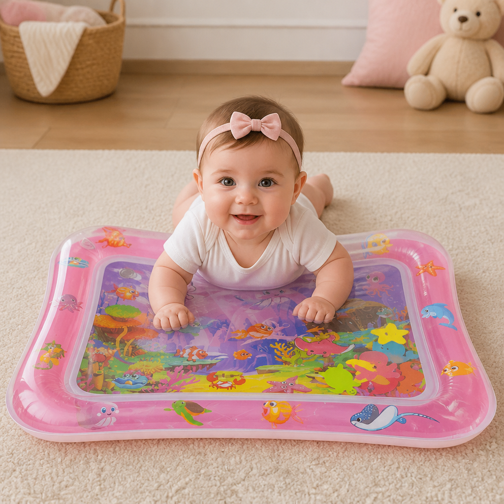 Tapis d’eau gonflable pour le temps sur le ventre