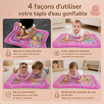 Tapis d’eau gonflable pour le temps sur le ventre
