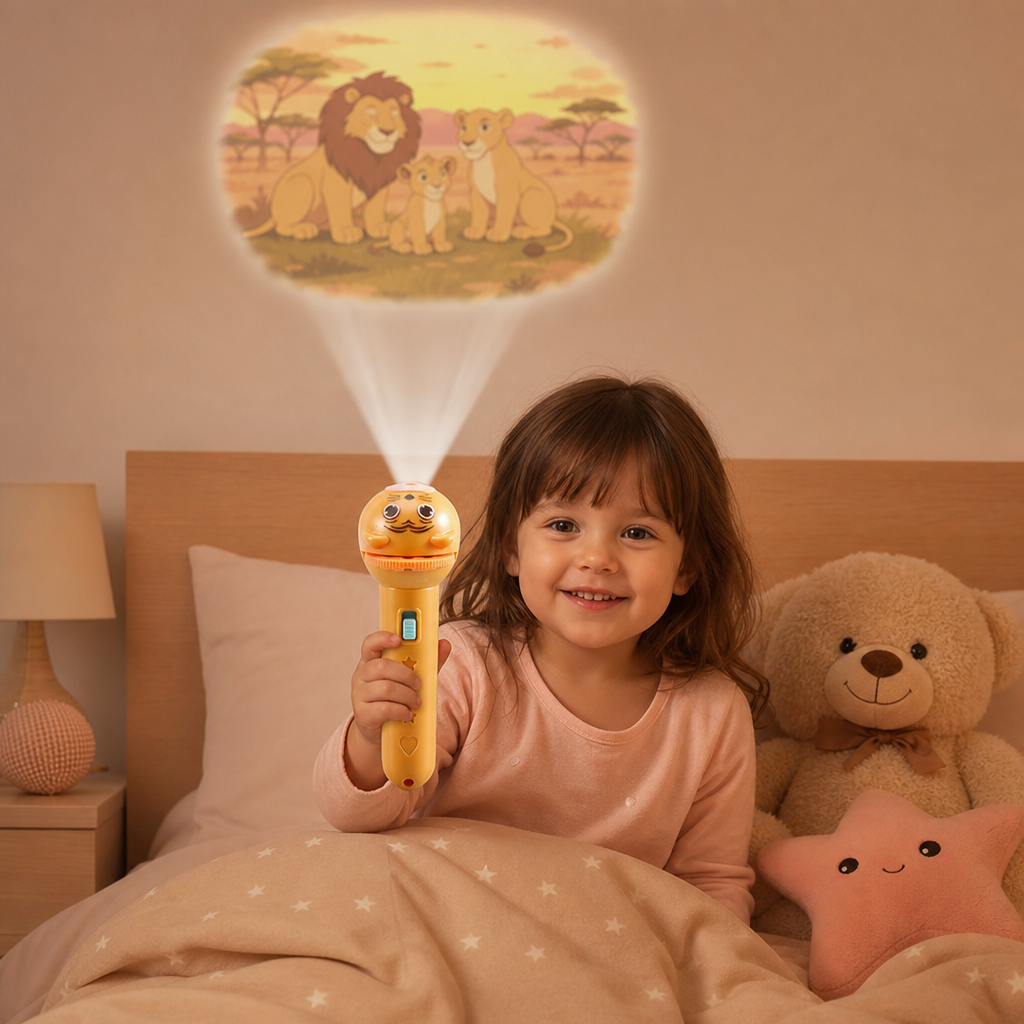 Lampe Torche Pour Enfants Avec Projection D’histoires Du Soir