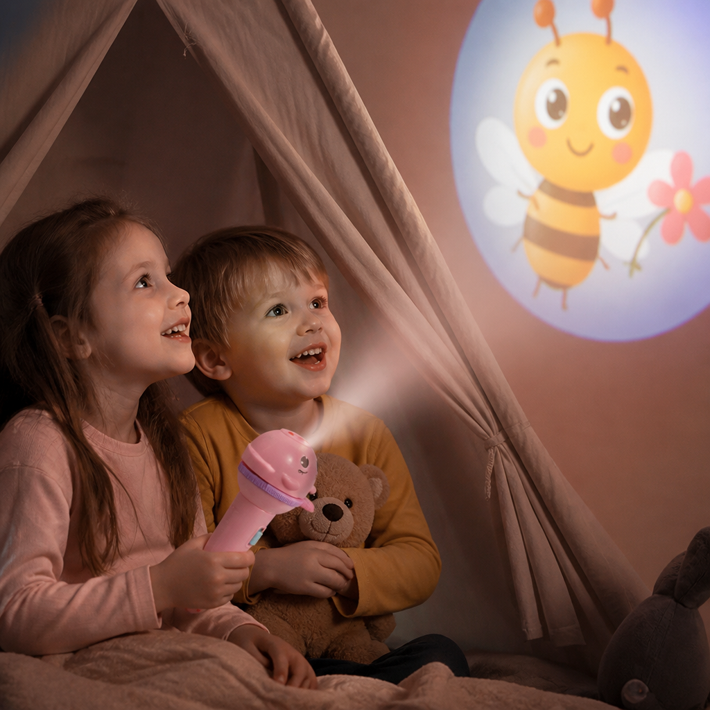 Lampe Torche Pour Enfants Avec Projection D’histoires Du Soir
