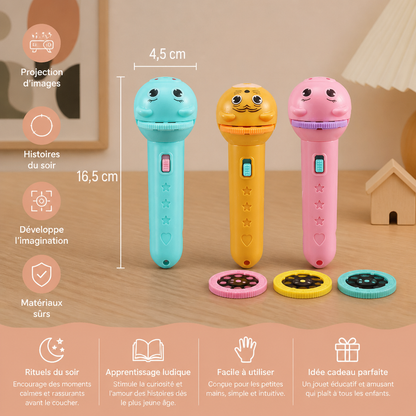 Lampe Torche Pour Enfants Avec Projection D’histoires Du Soir