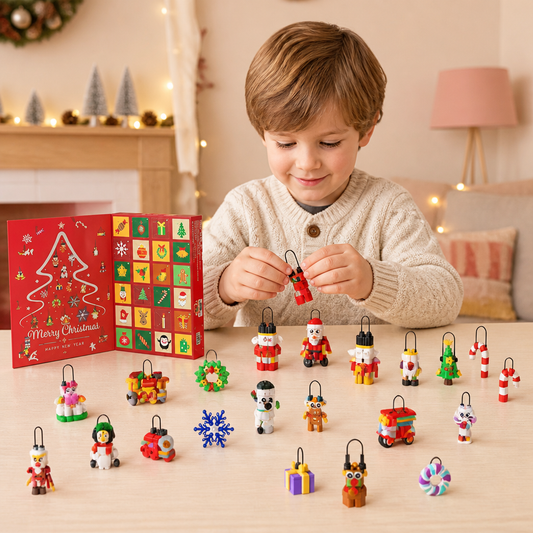 Calendrier De L'Avent Avec Blocs Pour Décorations De Noël