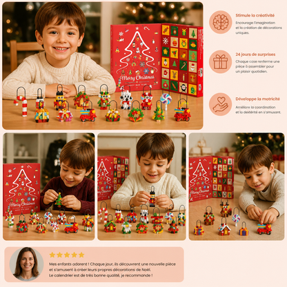 Calendrier De L'Avent Avec Blocs Pour Décorations De Noël