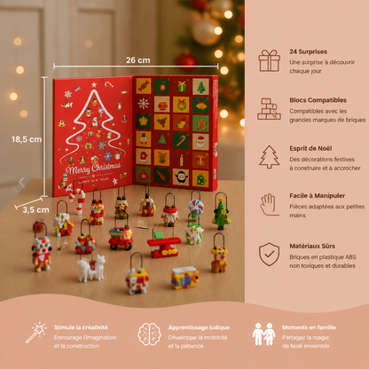 Calendrier De L'Avent Avec Blocs Pour Décorations De Noël