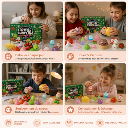 Calendrier De L'Avent Squishy De Noël Pour Enfants
